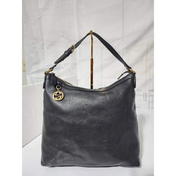 Authentic Gucci Interlocking G Hobo Bag Black - Picture 15 of 15